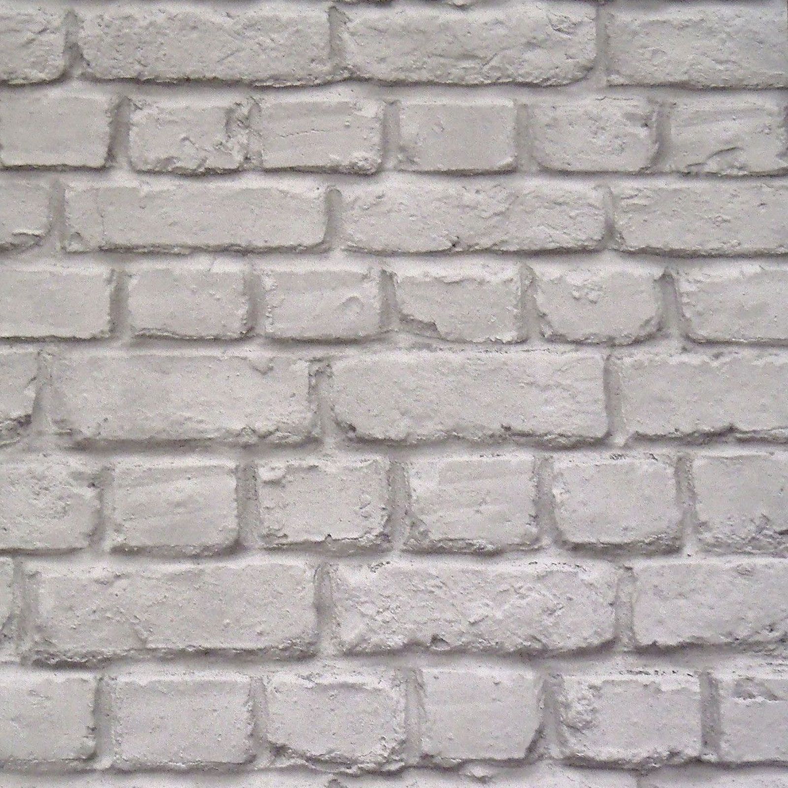 Rasch 10M Luxury Textured Brick Effect Wallpaper Stone Wall Grey