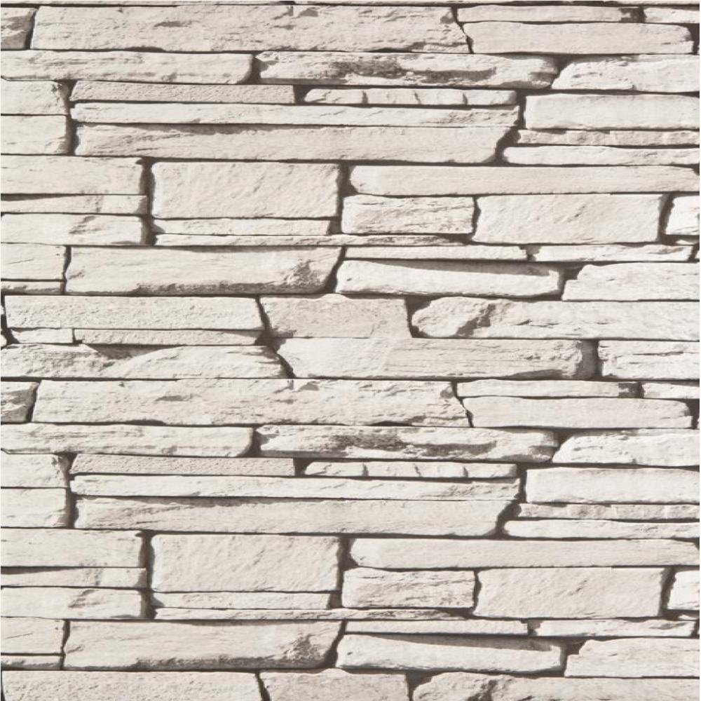 Grandeco Dax Dry Stone Wall Slate Brick Effect Vinyl Wallpaper 827087