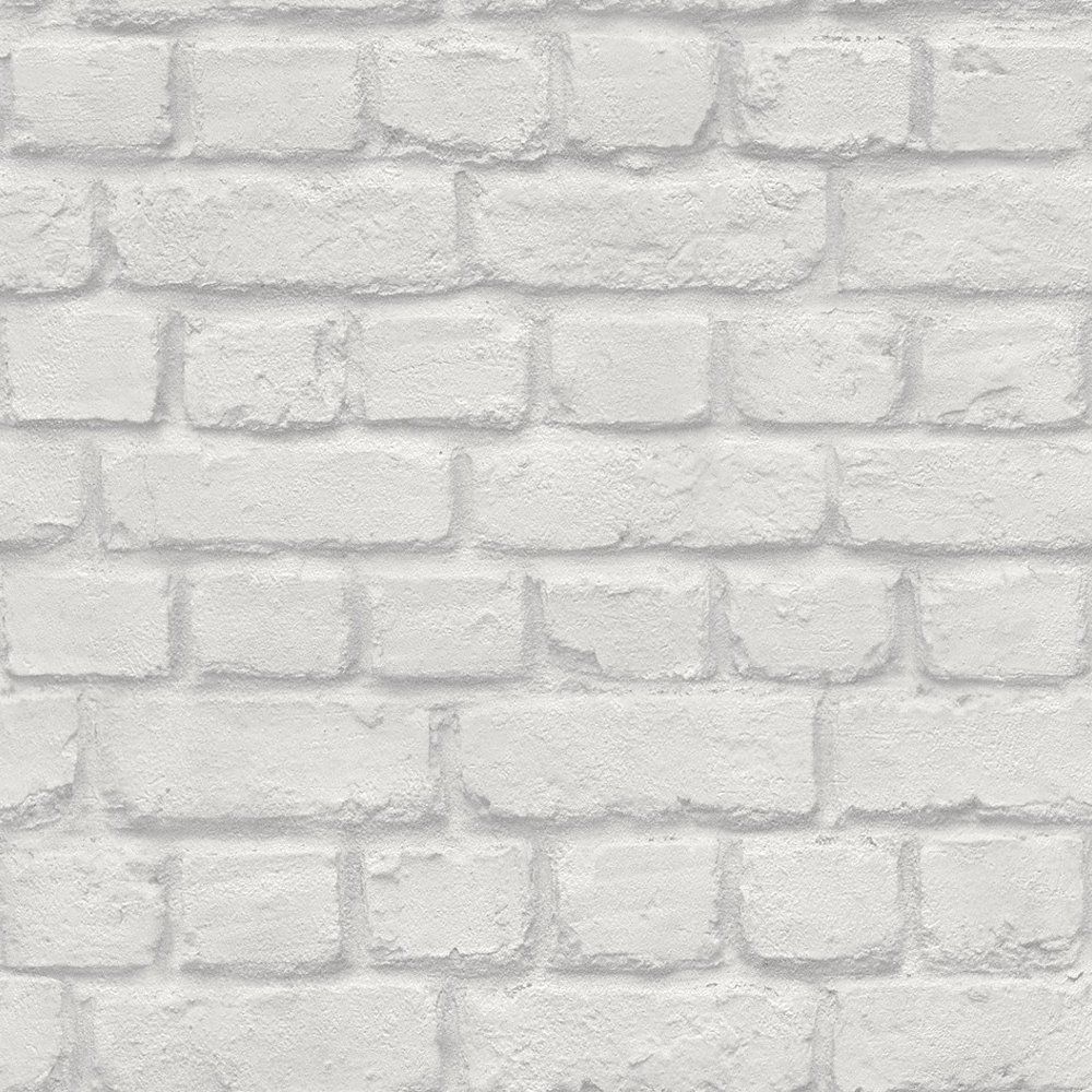 Faux white brick wall effect wallpaper 2016 - White Brick Wallpaper