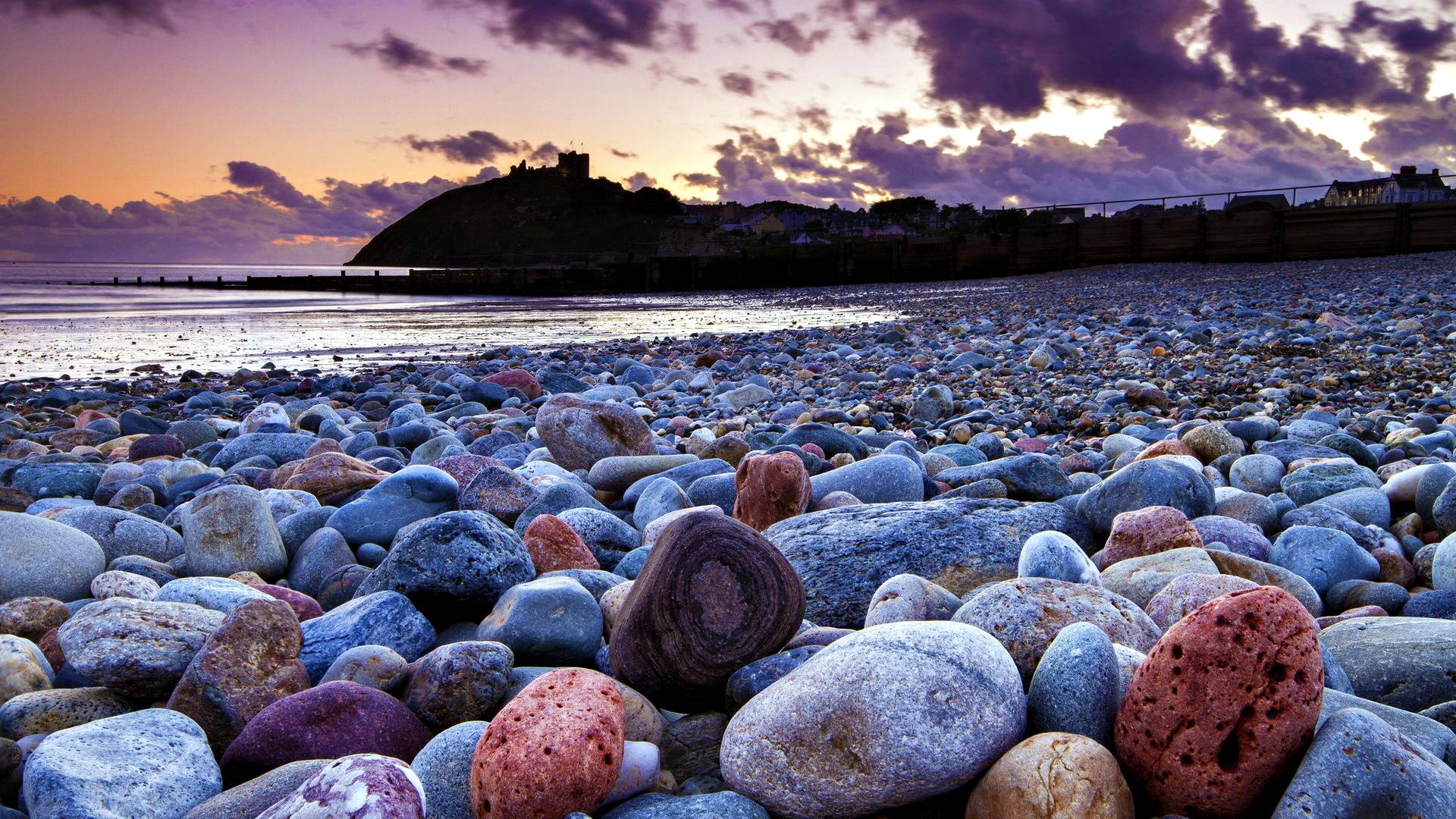 Colorful Stone On Beach Wallpaper Wide Wallpaper High resolution