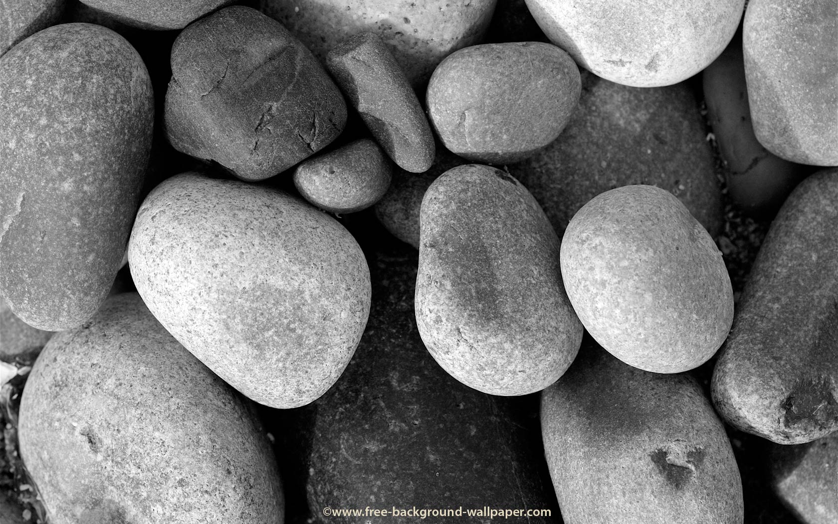 Black and White Beach Pebbles Pebble Backgrounds - 1680x1050 pixels