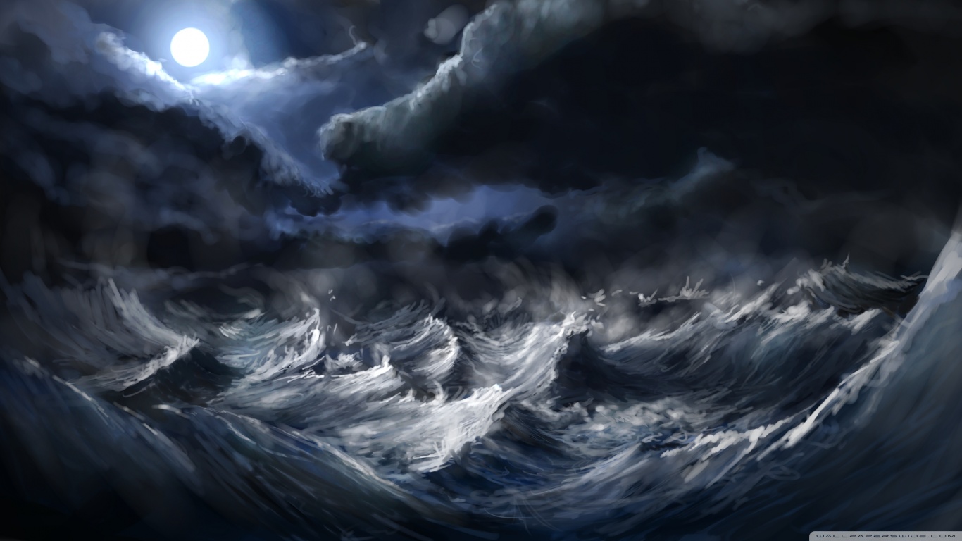 Stormy Sea Painting HD desktop wallpaper : High Definition ...