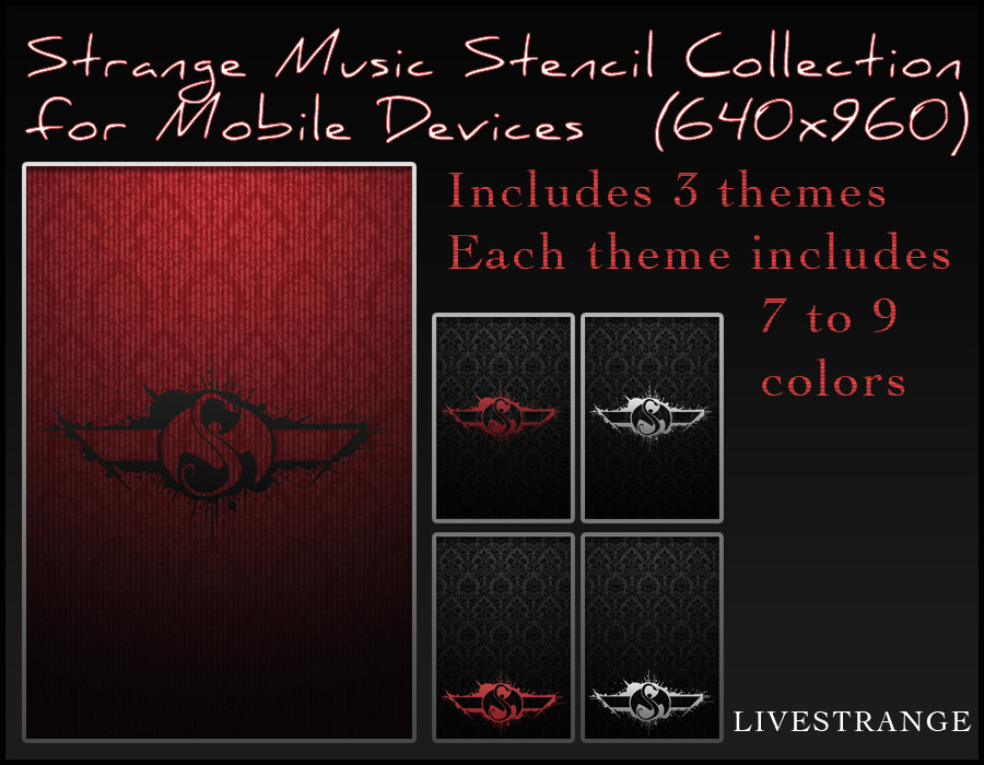 Strange Music Stencil Collection for Mobile Device by Tibneo