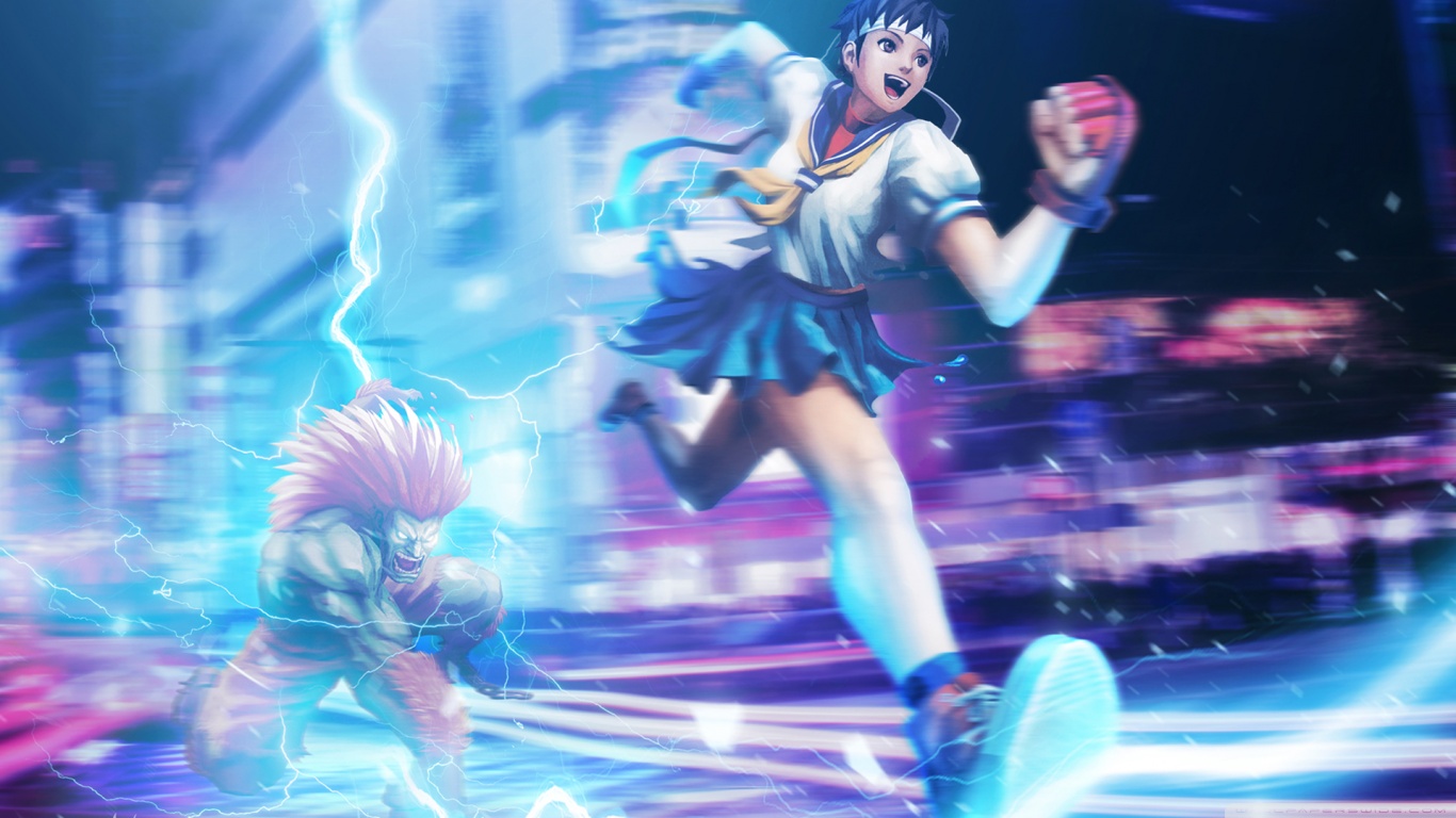 Street Fighter X Tekken - Sakura Blanka HD desktop wallpaper