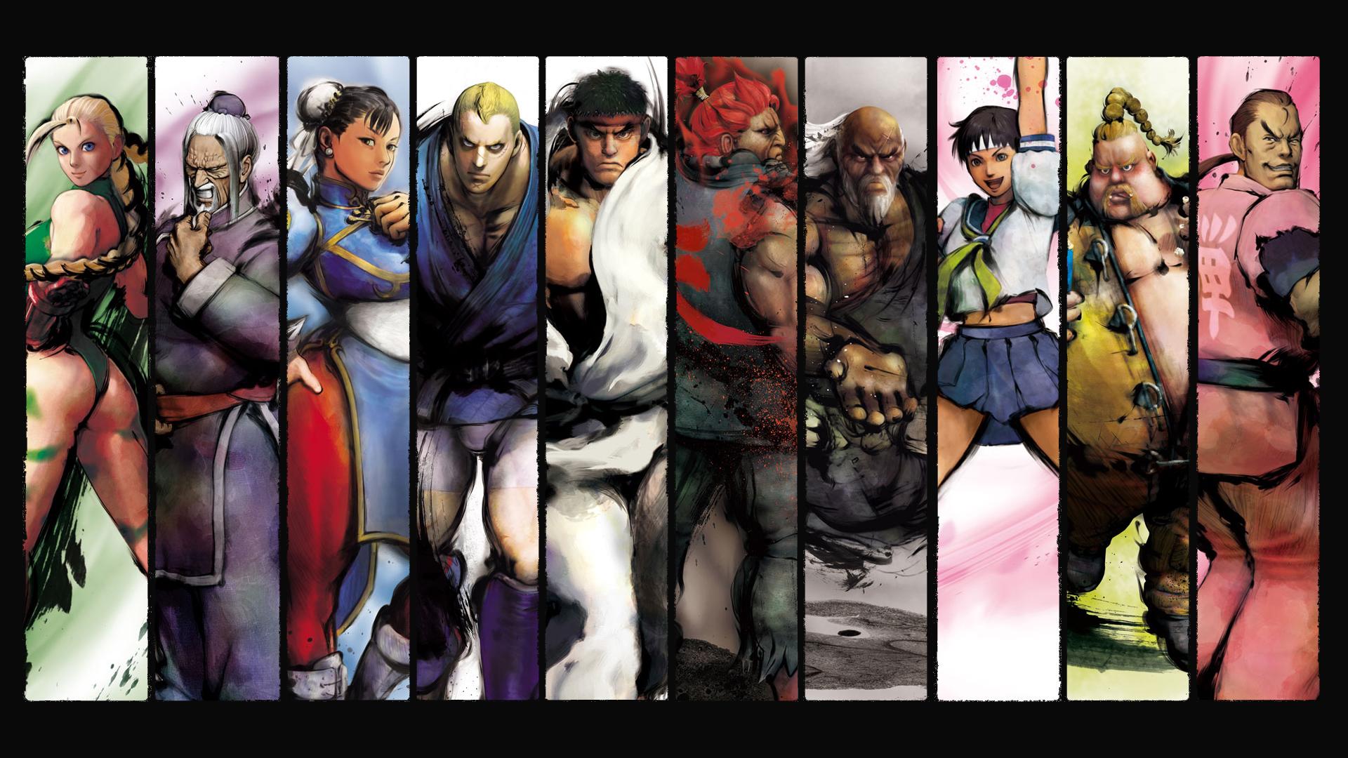 Street Fighter Sakura Cammy Ryu Akuma Chun Li Abel wallpaper
