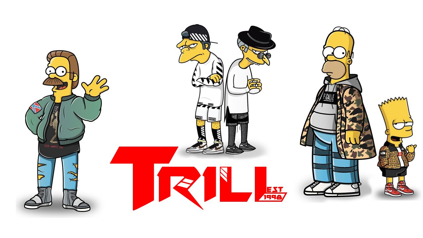 So i tried to make a wallpaper out of the Simpsons streetwear