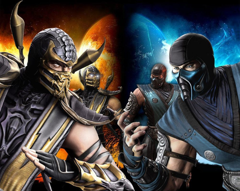 Mortal Kombat Sub Zero Vs Scorpion - wallpaper