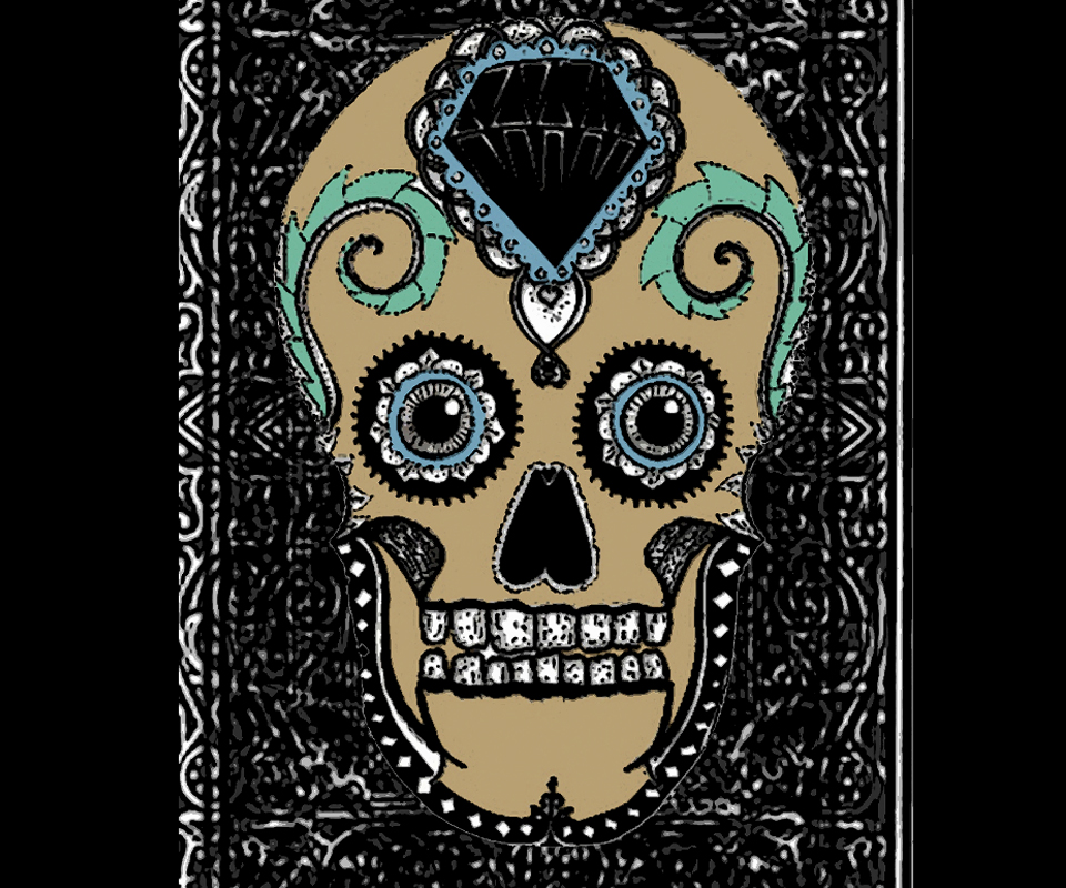 Sugar Skull creative background for your Android phone download free