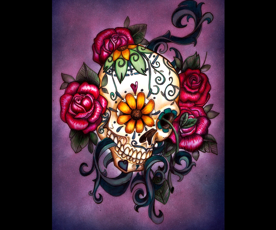 Sugar Skull creative designs wallpaper for Android download free