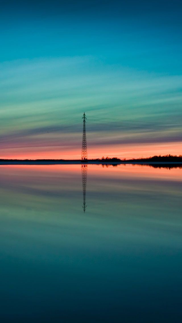 Summer sunset reflection iPhone 5s Wallpaper Download | iPhone ...