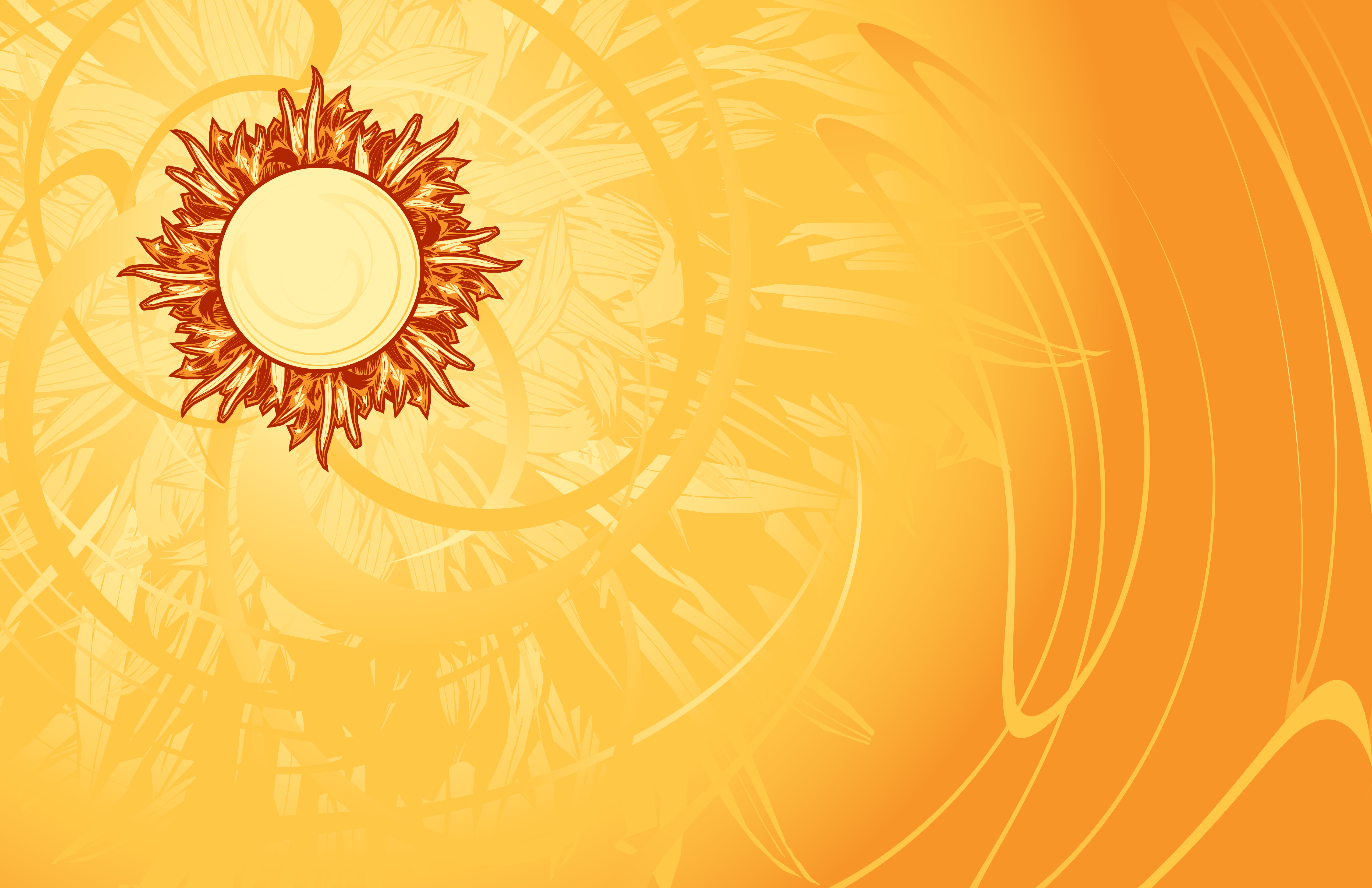 Hot the sun and beautiful background vector Free Vector / 4Vector