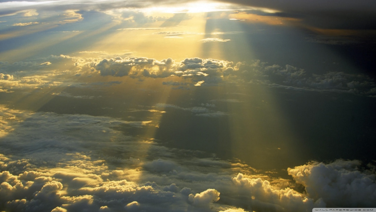 Sun Rays Through The Clouds HD desktop wallpaper Widescreen
