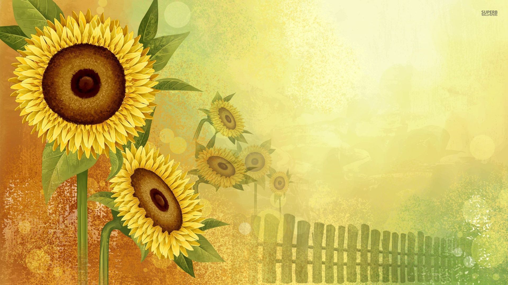 Sunflowers wallpaper - Digital Art wallpapers - #36167