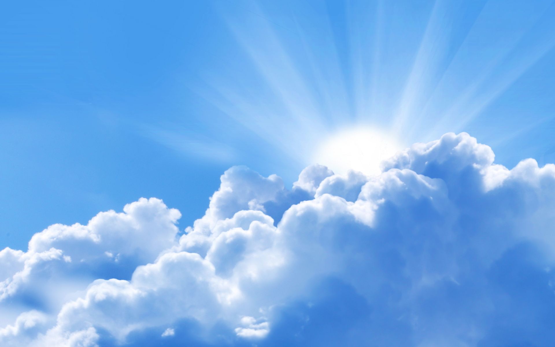 Blue sunny sky Wallpapers Pictures