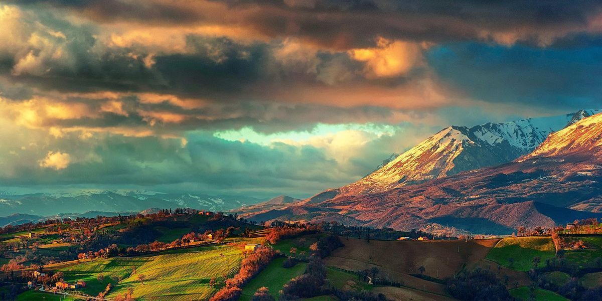 Sunrise Mountains Clouds Twitter Cover & Twitter Background