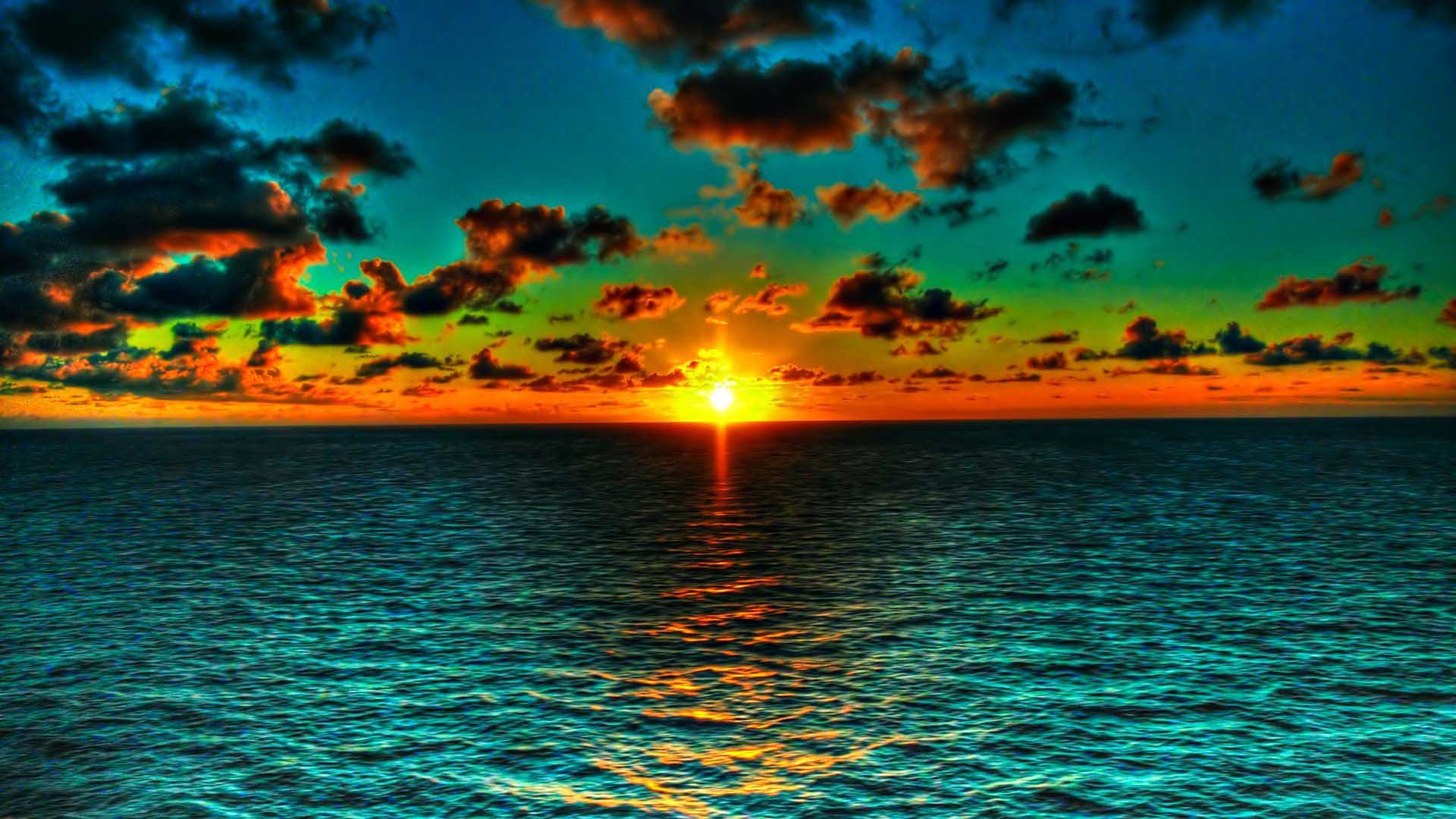 Ocean Sunset Desktop Wallpapers - HD Wallpapers Backgrounds of