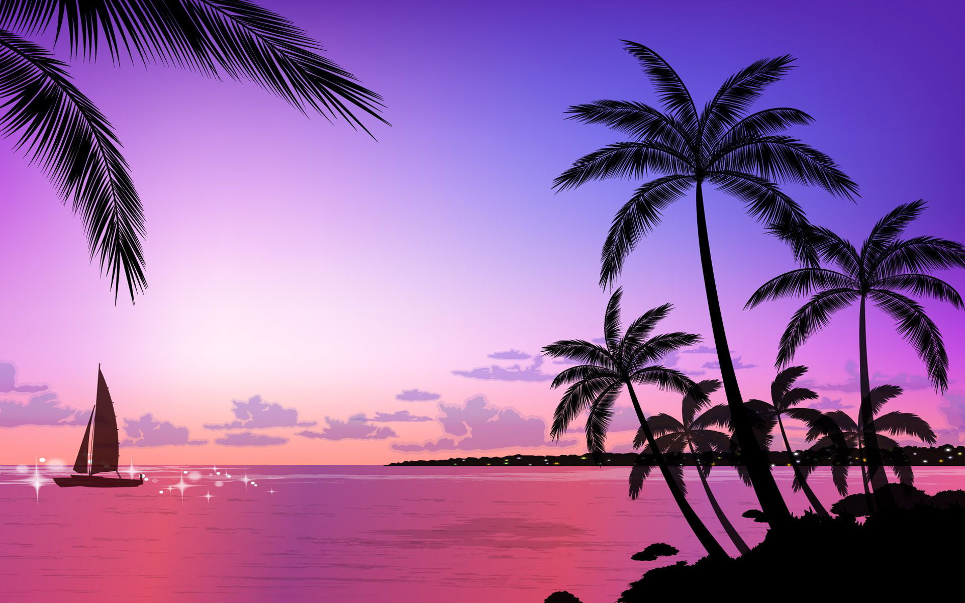 Tropical Beach Sunset Wallpaper Hd Pix