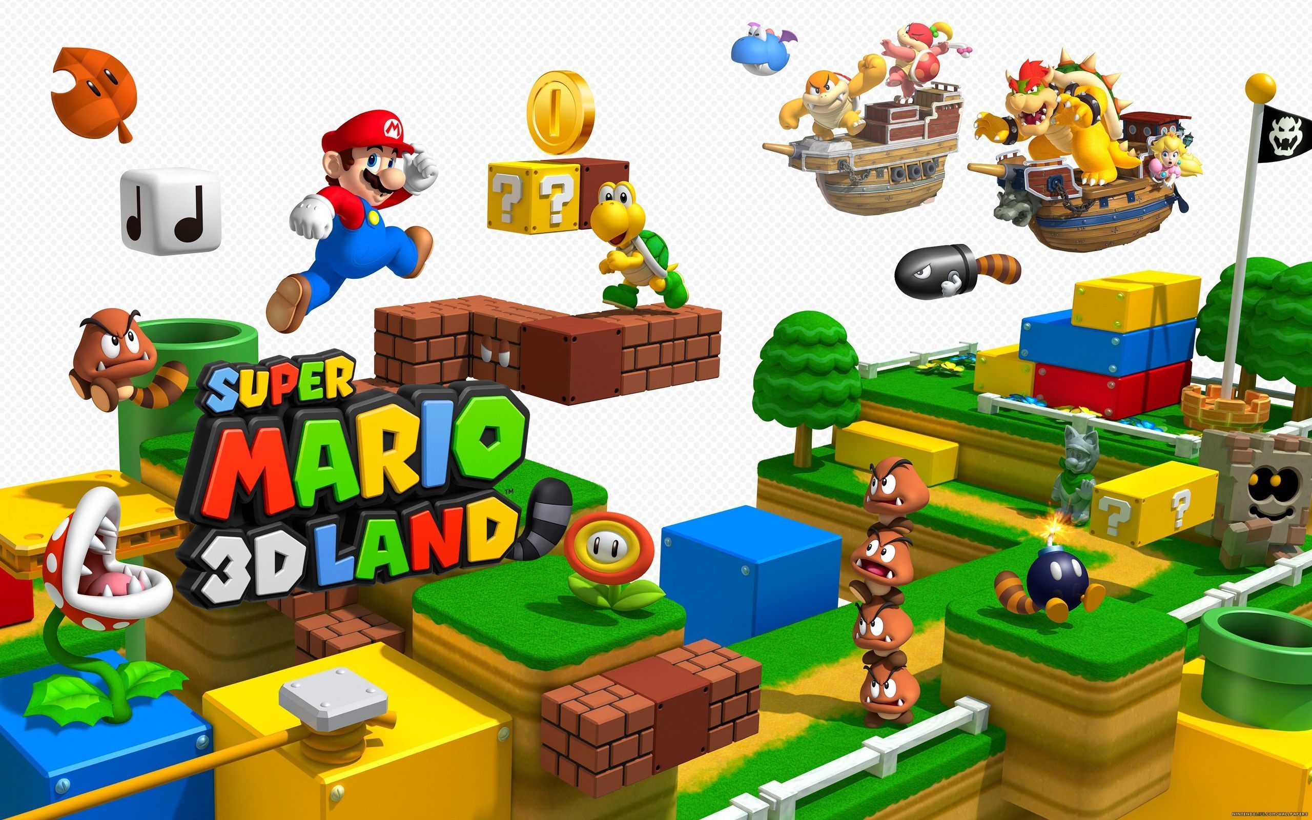 Super Mario 3D Land, designs, nails, moves, 2560x1600 HD Wallpaper