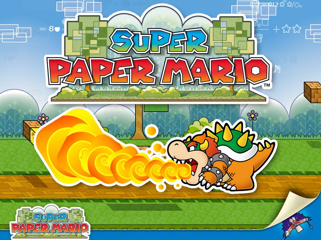 super paper mario(bowser) - All Paper Mario 64 Wallpaper