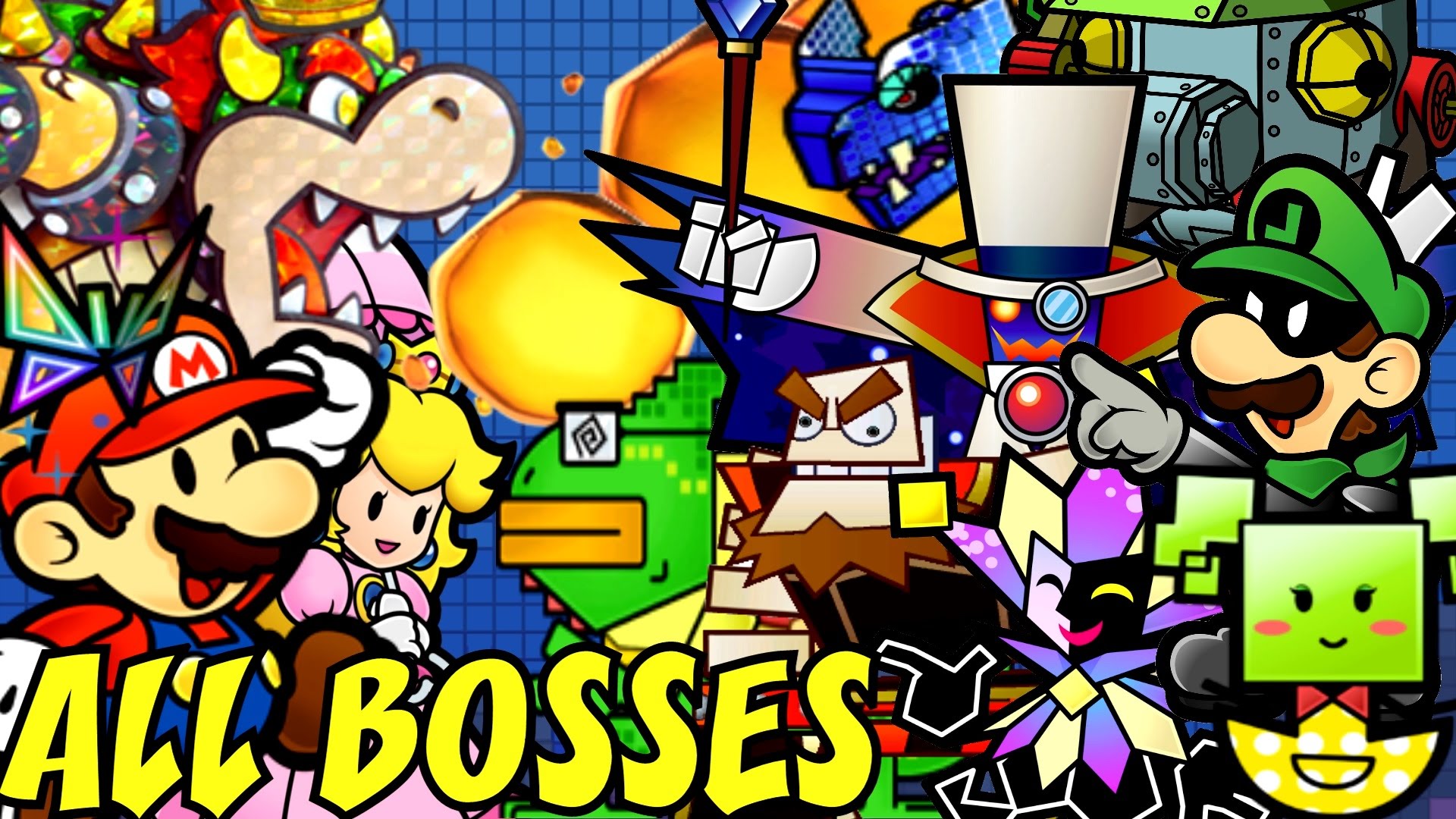 Super Paper Mario - All Bosses (No Damage) - YouTube