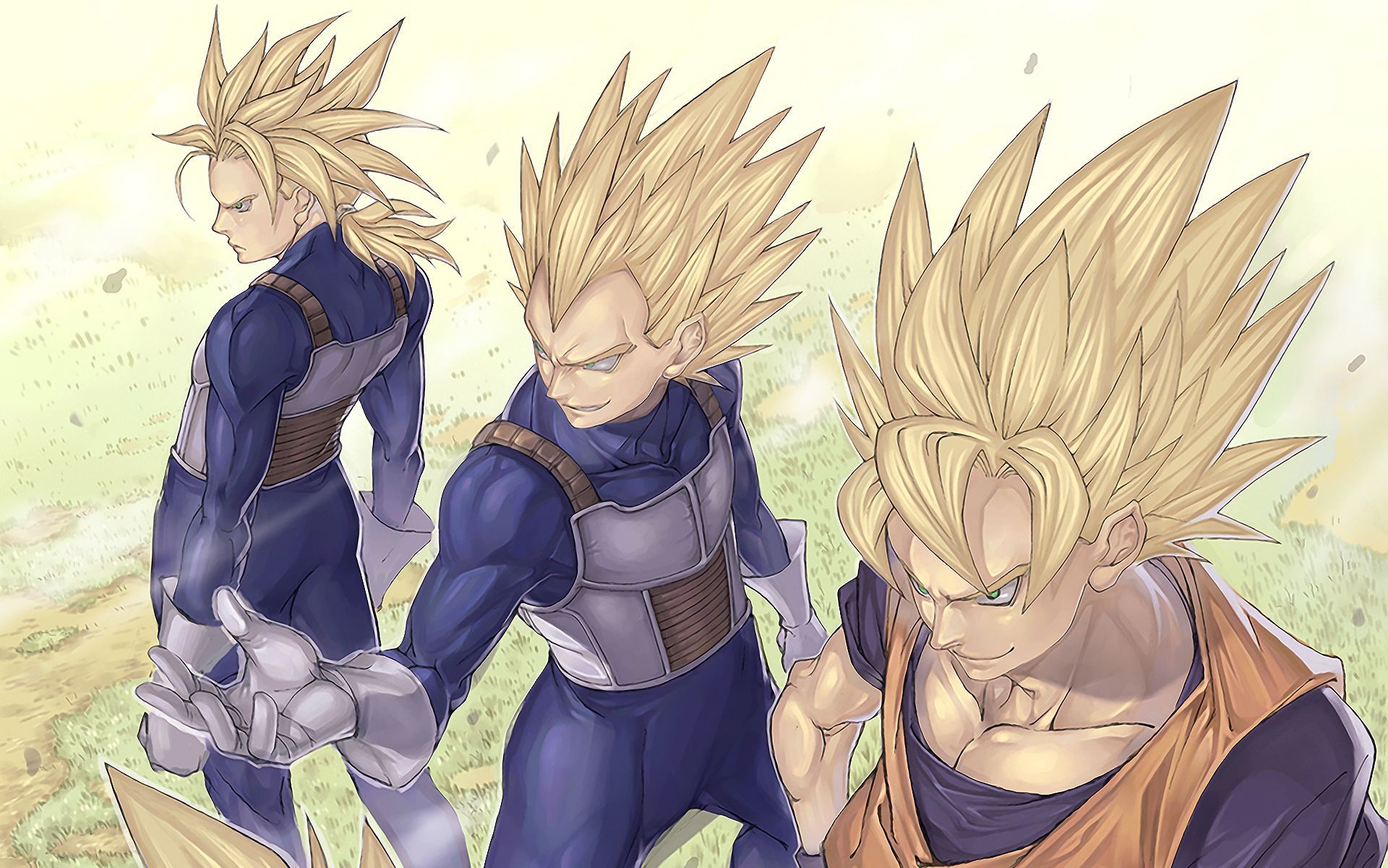 Super Saiyan Trunks, Goku and Vegeta (Wallpaper) - Dragon Ball Fan
