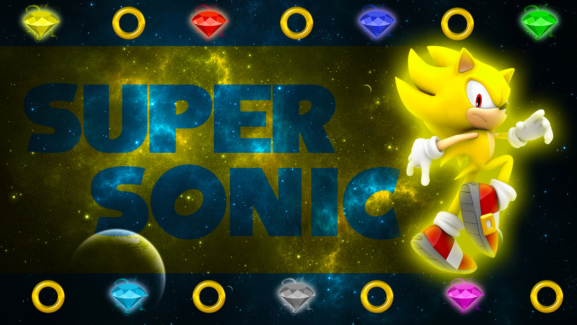 Super Sonic The Hedgehog - Wallpaper by SonicTheHedgehogBG on ...