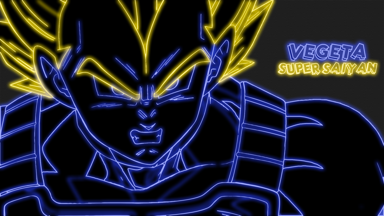 DeviantArt: More Like Vegeta Super Saiyan Neon Wallpaper by GT4tube