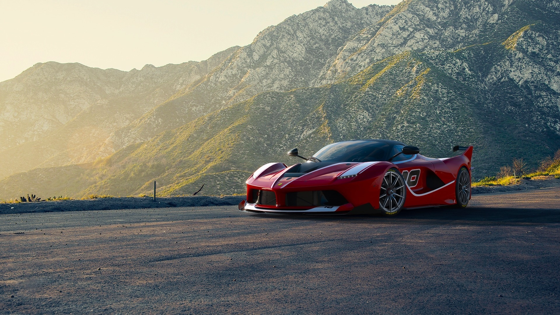 Ferrari, Supercar, Sports car, Red, Mountains Wallpaper ...