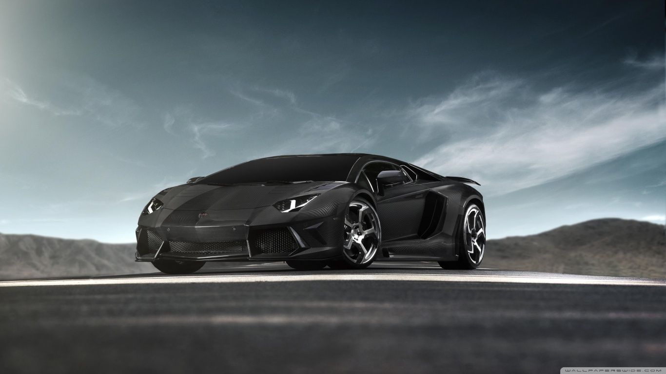 Black Lamborghini Aventador Supercar HD desktop wallpaper : High ...
