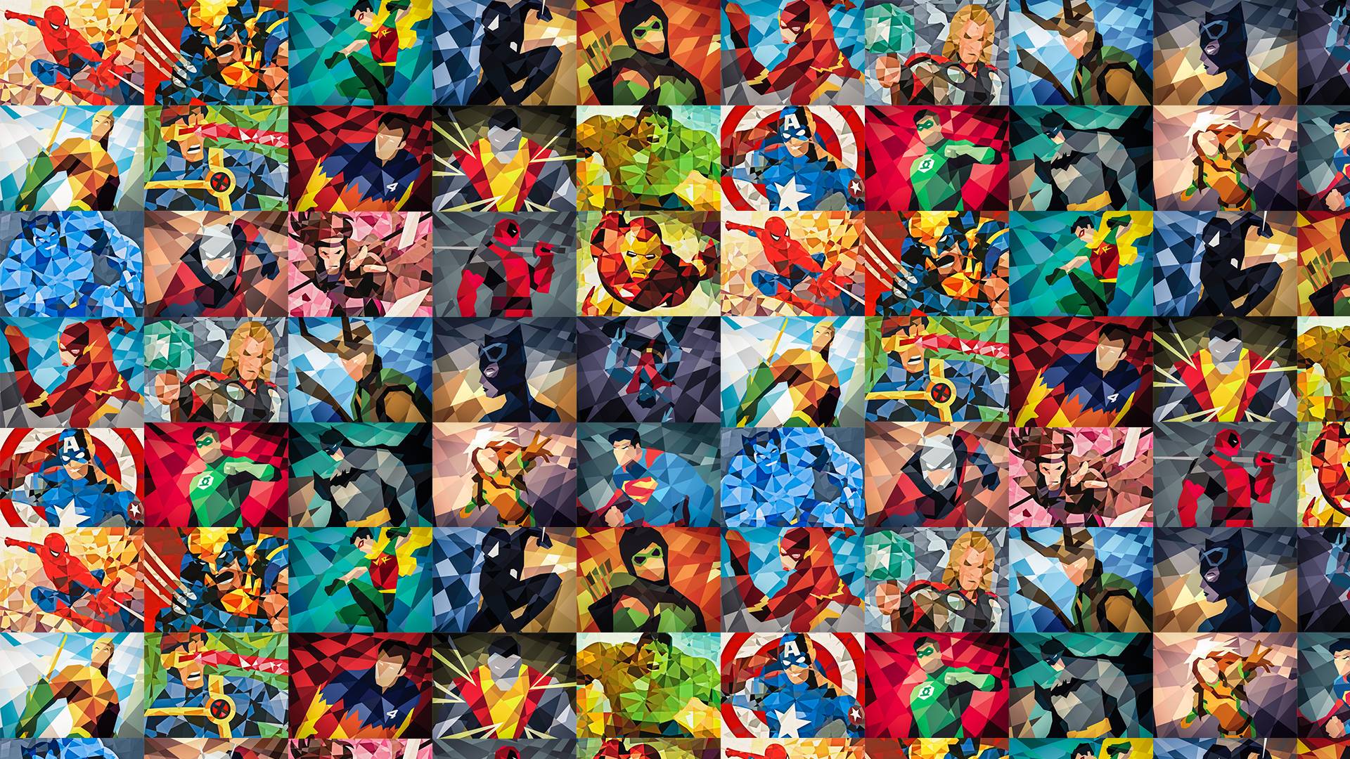Superhero Collage 1920x1080 wallpapers