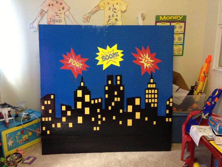 Superhero backdrop / background 412 Sycamore Auction