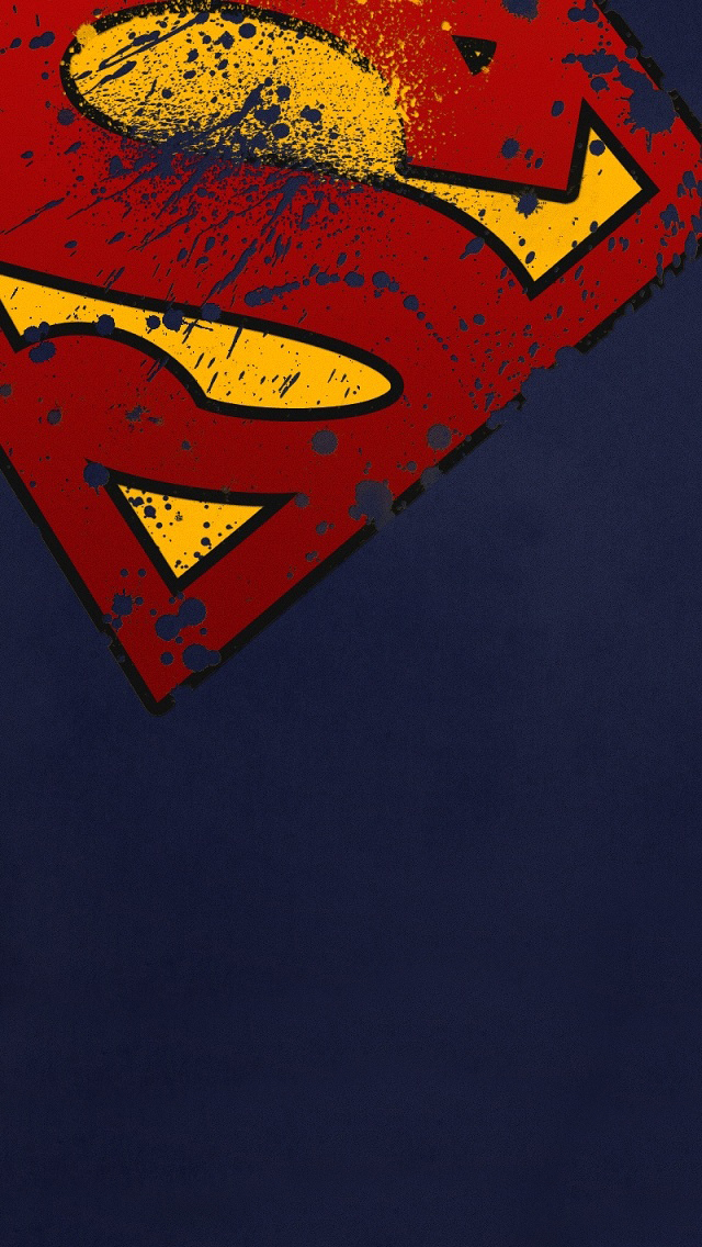 Grungey Superman iPhone 5 Wallpaper (640x1136)