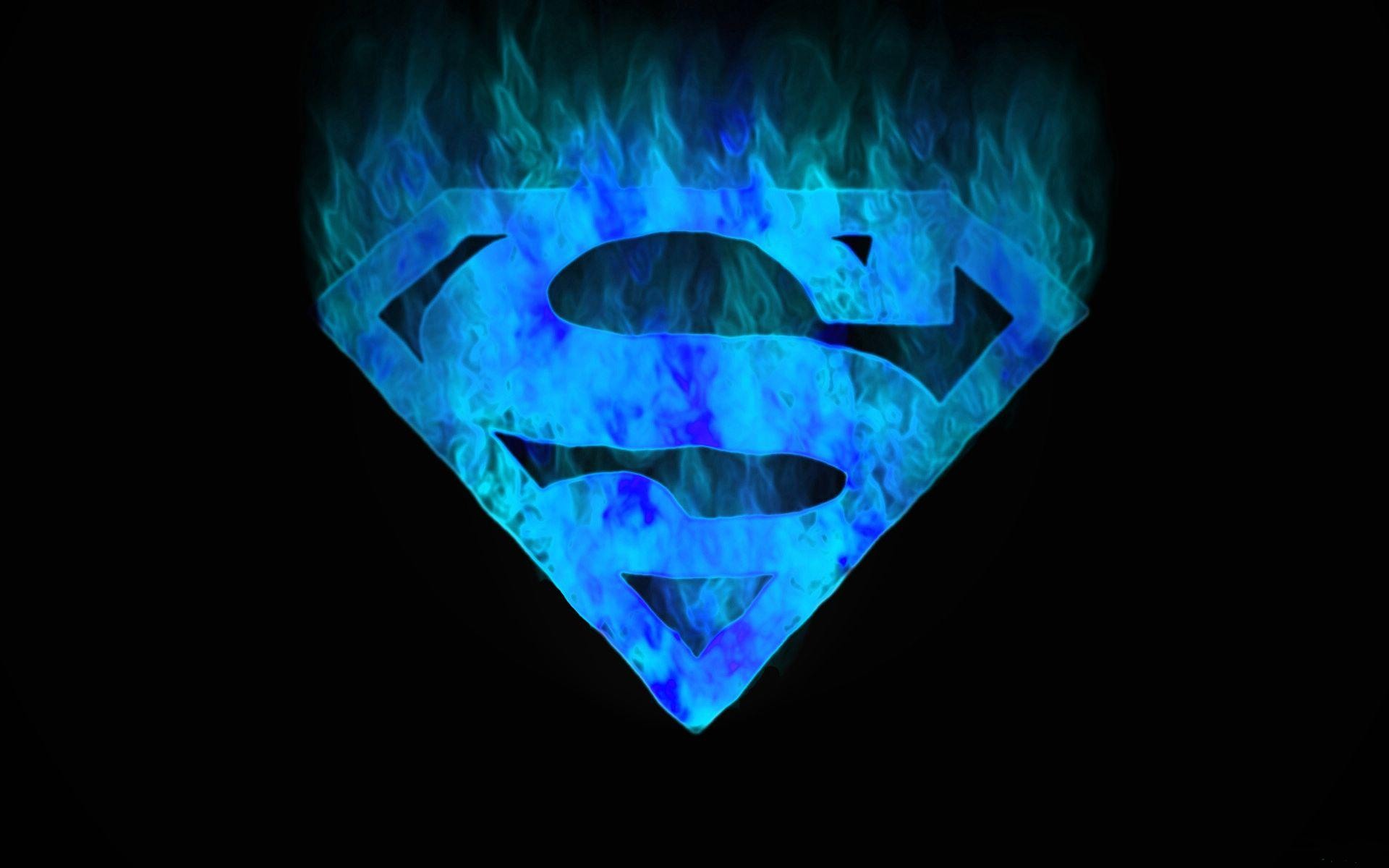 Blue Superman Symbol desktop wallpaper