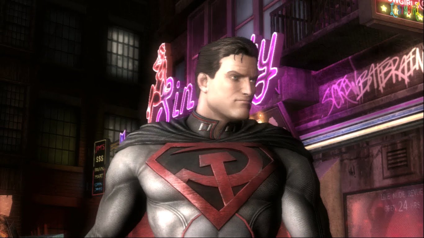 Injustice Gods Among Us Superman Red Son Costume Gameplay - YouTube