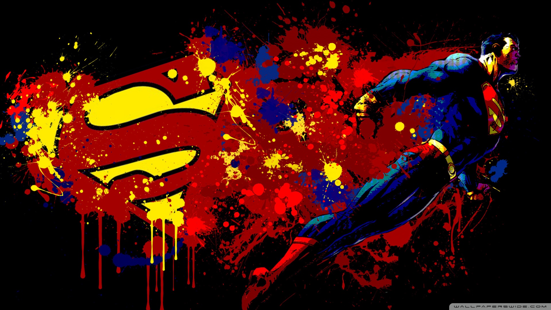 HD Superman Abstract Cartoon 1080p Wallpaper Full Size