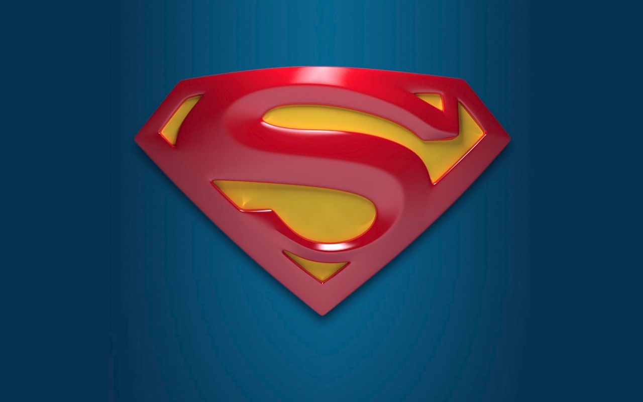 14050) Superman Logo HD Desktop Wallpaper - WalOps.com