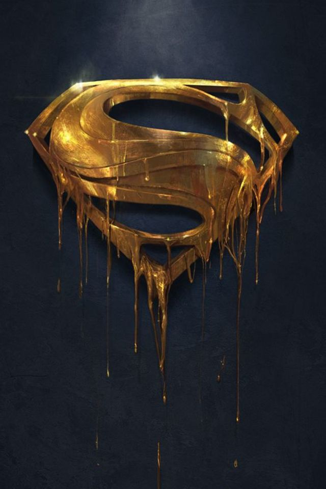 Golden Superman iPhone 4 Wallpaper 640x960