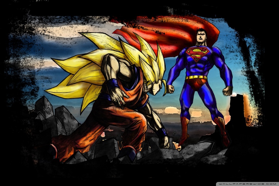 Superman VS Goku HD desktop wallpaper High Definition