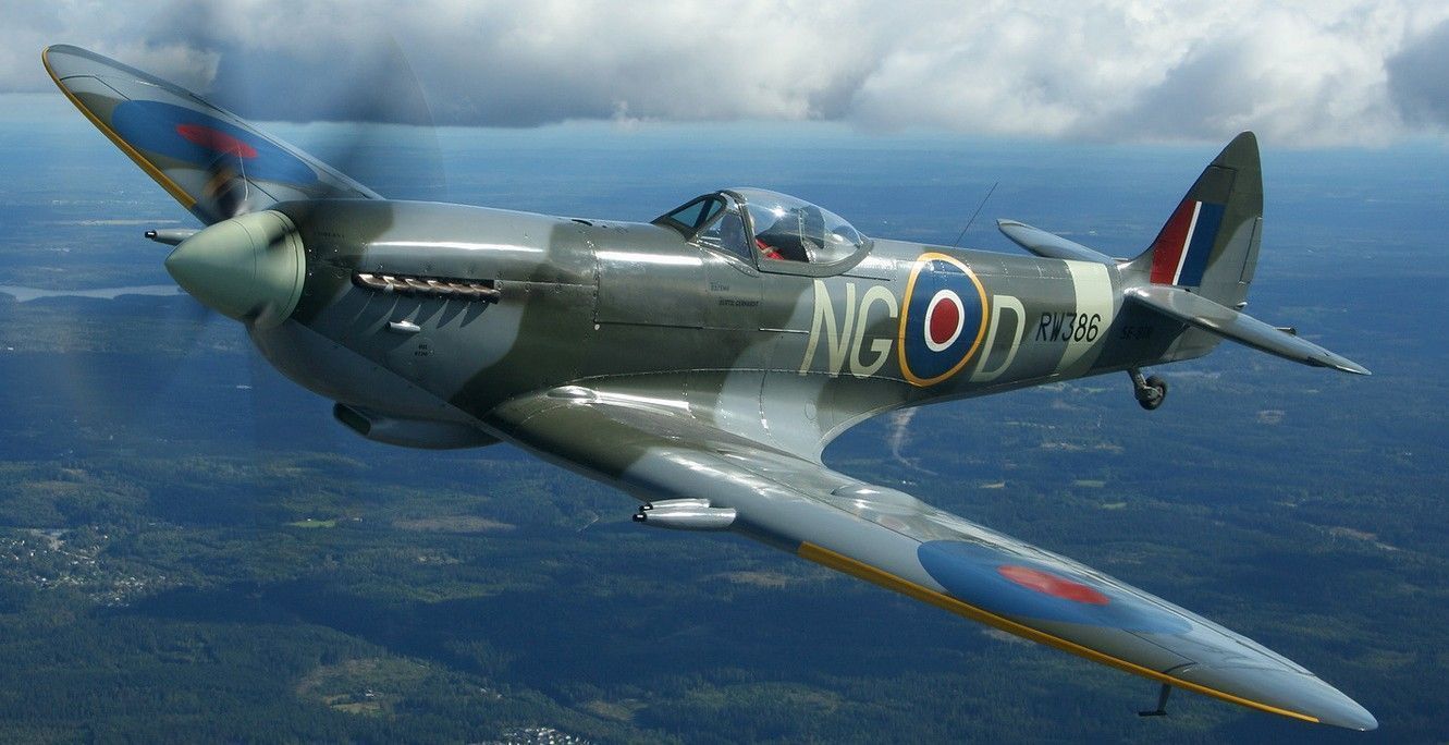 Spitfire Wallpaper, Supermarine, Spitfire, aircraft, plane, clouds