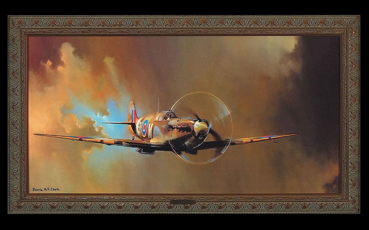 Supermarine spitfire aircraft paintings vehicles wallpaper
