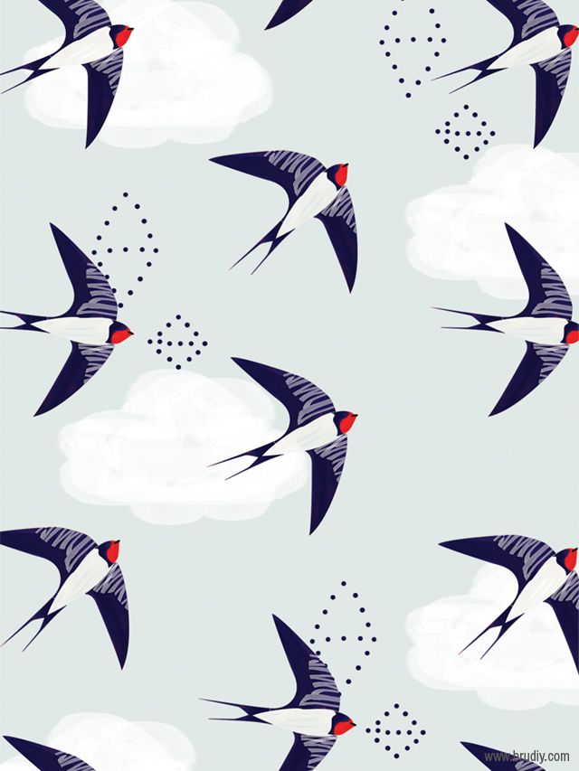 Swallow pattern Design beautiful Pinterest Swallows, Home