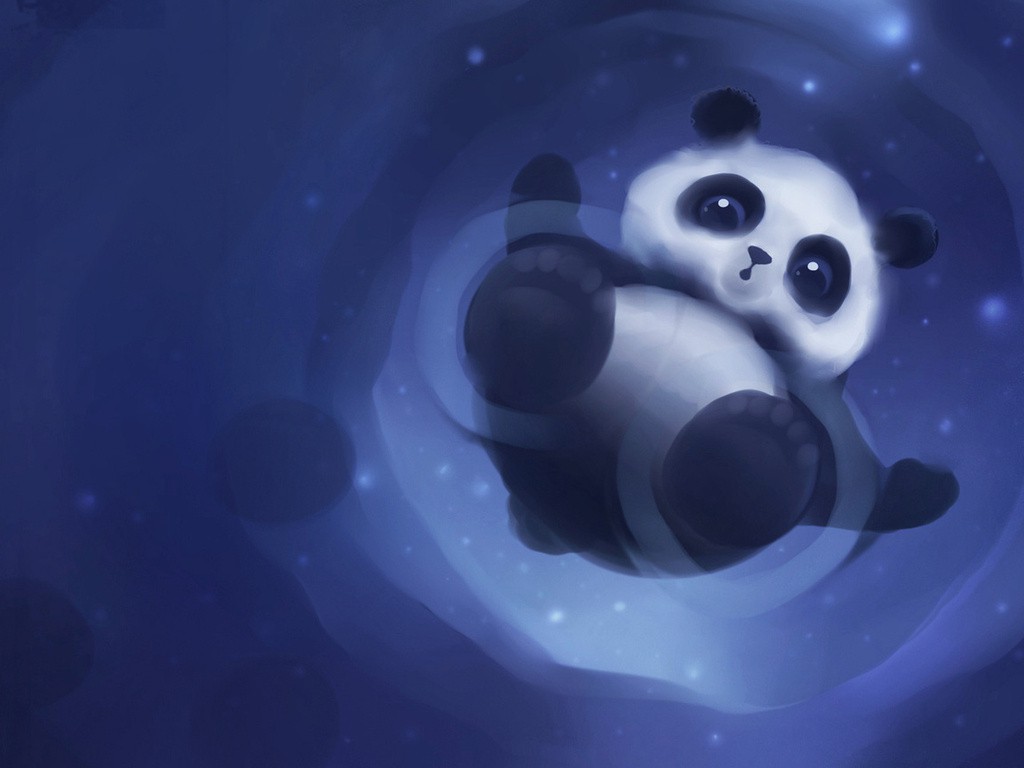 Bears Panda Bear Blue Mist Sweet Rewalls Free Desktop Background