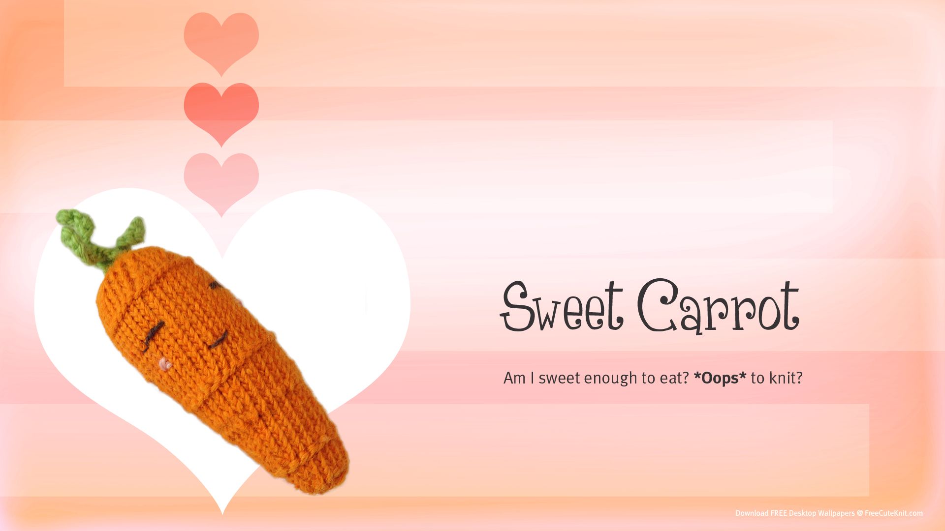 DeviantArt: More Like Free Sweet Carrot Knitting Desktop ...