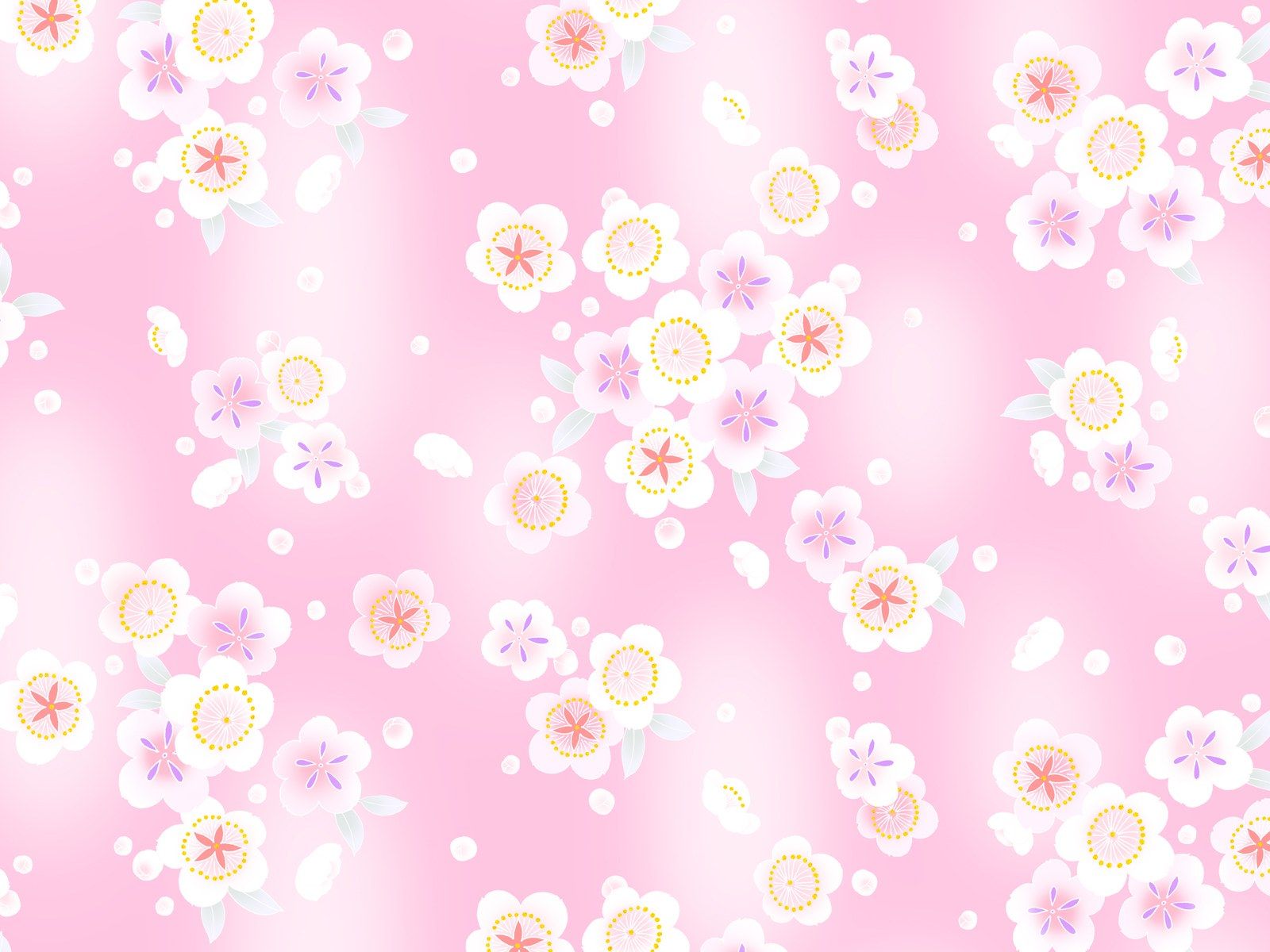 16001200 Sweet Flower Pattern & Colors in Japanese Style