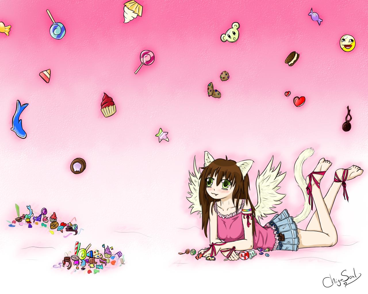 Cute Sweet Candy Wallpaper Fantasy HD 9516 Wallpaper Cool