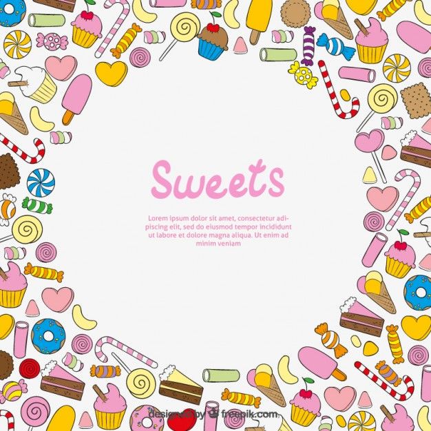 Sweets background Vector Free Download