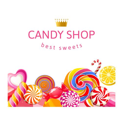 Best sweets design background vector - Vector Background, Vector
