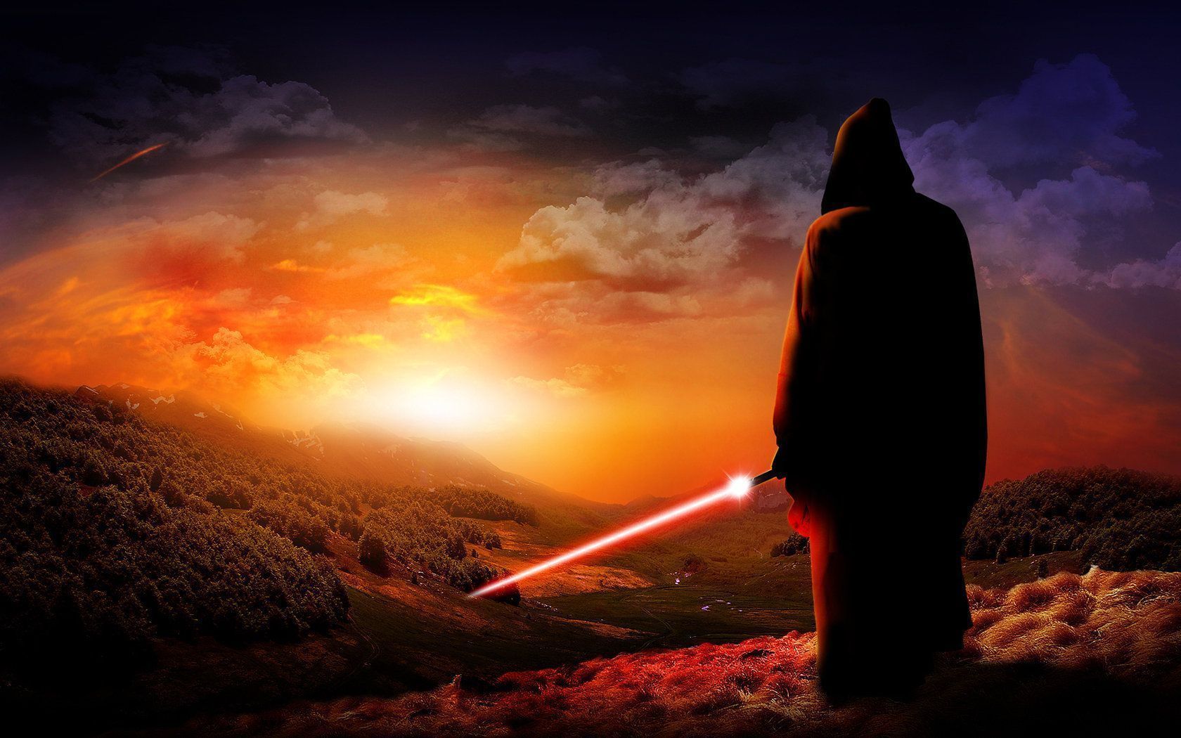 Wanderer with a light sword wallpapers and images - wallpapers ...