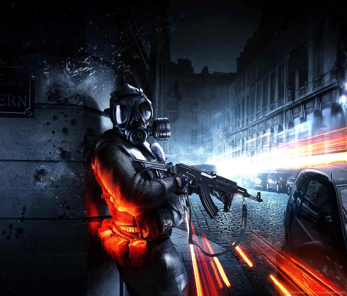 Download Battlefield 3 Gas Masked Specialist Wallpaper For Samsung