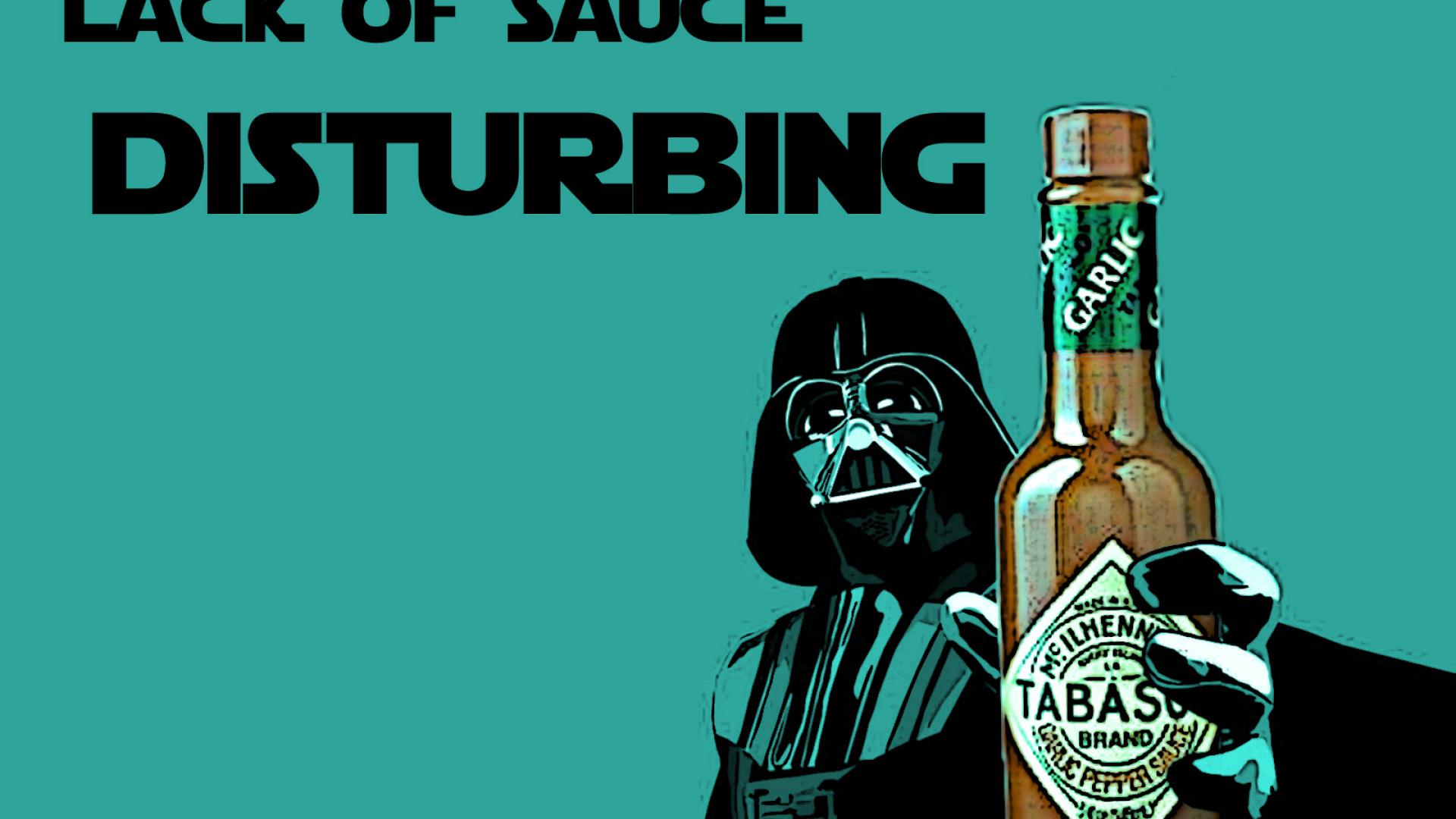 Star wars tabasco sauce blue background fan art wallpaper